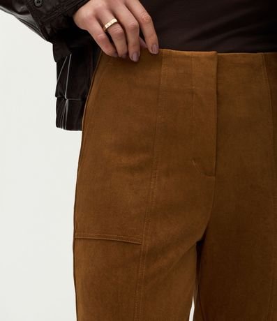 Pantalón Skinny en Gamuza con Ruedo Plegado 4