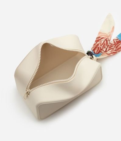 Neceser Mediana Rectangular con Tirador de Pañuelo Contrastante 4