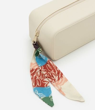 Neceser Mediana Rectangular con Tirador de Pañuelo Contrastante 5