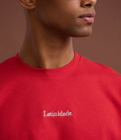 Remera Manga Corta en Algodón y Lettering Latinidade 3