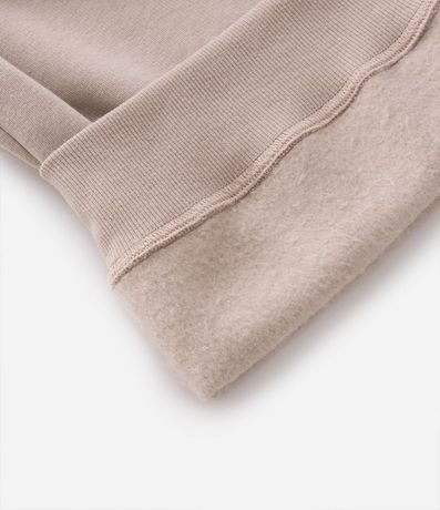 Buzo Algodón con Felpa y Cuello Polo Contrastante 5