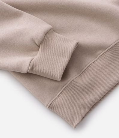 Buzo Algodón con Felpa y Cuello Polo Contrastante 6