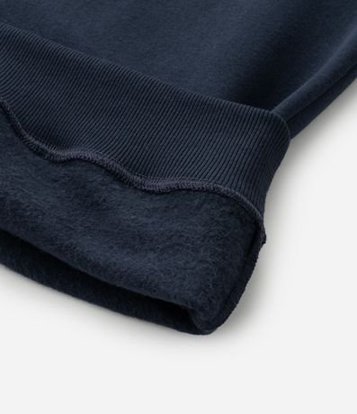 Buzo Algodón con Felpa y Cuello Polo Contrastante 5