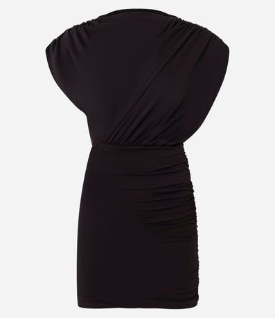 Vestido Corto en Microfibra con Hombreras 8