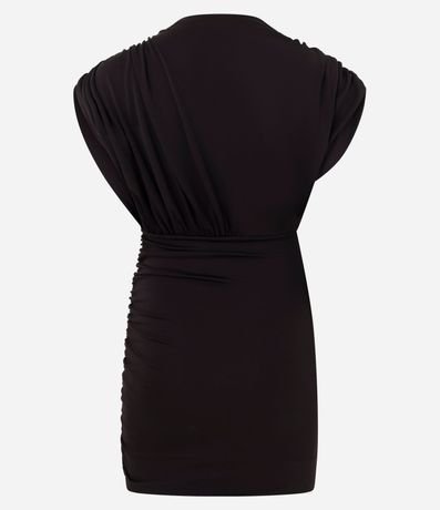 Vestido Corto en Microfibra con Hombreras 9
