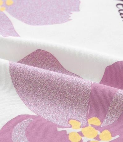 Remera Infantil Slim con Estampa de Flores con Purpurina - Talle 7 a 16 años 3
