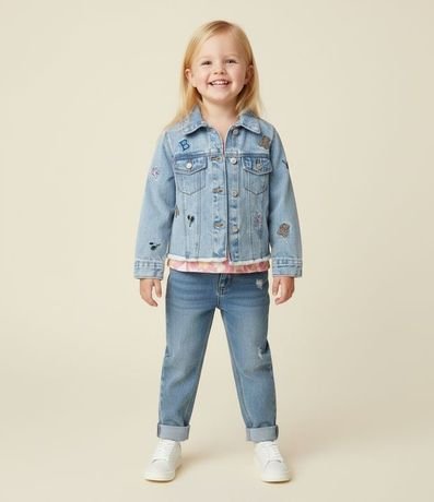 Campera Jeans Infantil con Bordados Divertidos - Talle 1 a 6 años 1