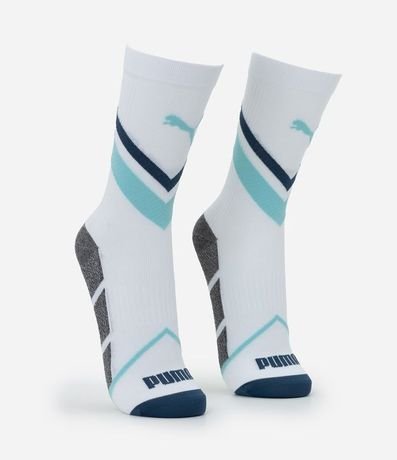 Media Deportiva con Compresión y Estampado Geométrico Puma 2