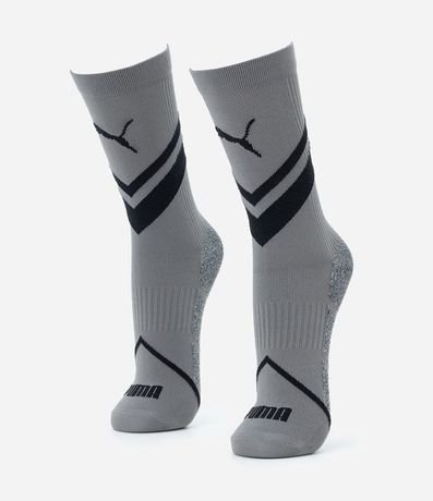 Media Deportiva con Compresión y Estampado Geométrico Puma