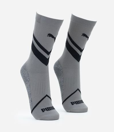 Media Deportiva con Compresión y Estampado Geométrico Puma 2