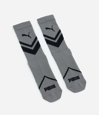 Media Deportiva con Compresión y Estampado Geométrico Puma 4