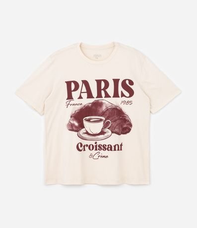 Remera Alargada Estampado Paris Croissant y Crème Curve & Plus Size 3
