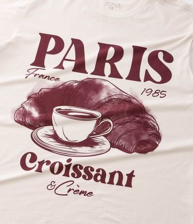 Remera Alargada Estampado Paris Croissant y Crème Curve & Plus Size 6