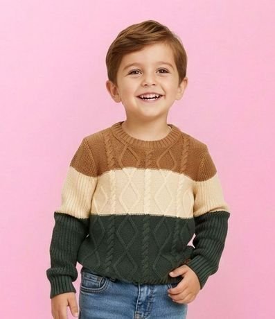 Suéter Infantil en Efecto Punto Tranzados – Talle 1 a 5/6 años