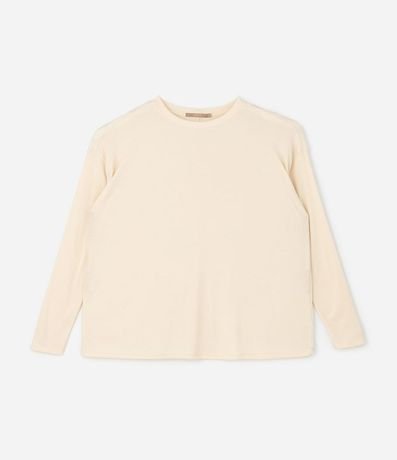 Blusa en Rib sin Sisa con Cuello Redondo Curve & Plus Size