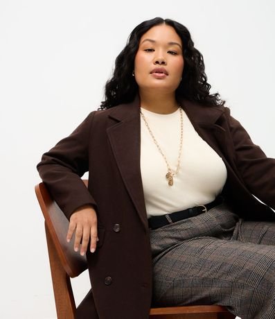 Blusa en Rib sin Sisa con Cuello Redondo Curve & Plus Size 1