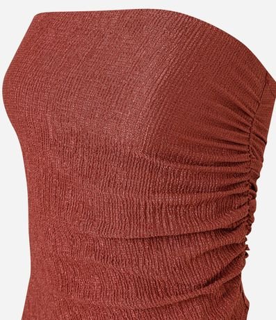 Blusa Sin Breteles en Tule con Punta Asimétrica 5