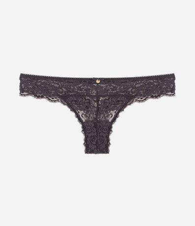 Bombacha Bikini Hilo en Encaje Floral con Moña en la Cintura 6