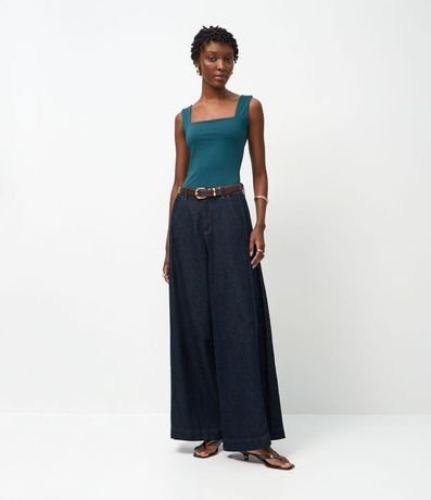 Blusa en Poliamida con Escote Cuadrado 3