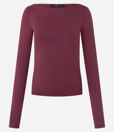 Blusa Regular en Poliamida con Escote Canoa 5
