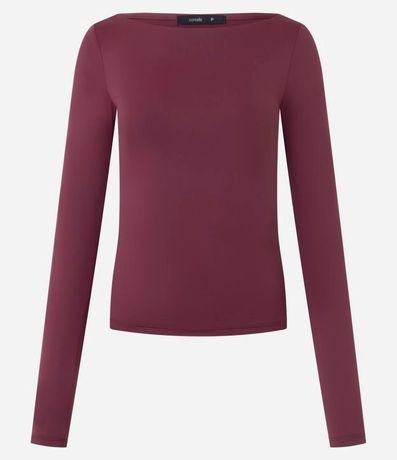 Blusa Regular en Poliamida con Escote Canoa 4