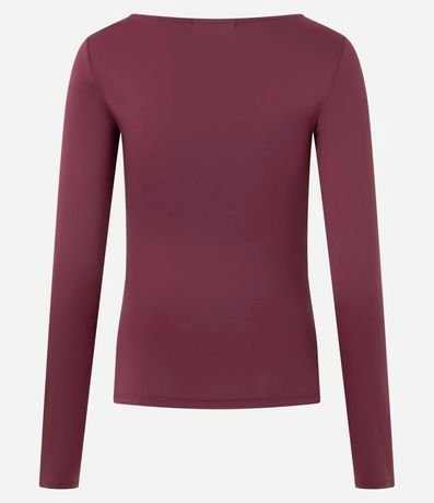 Blusa Regular en Poliamida con Escote Canoa 5