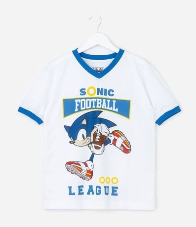 Remera Infantil Deportiva con Estampa de Sonic Football – Talle 5 a 14 años