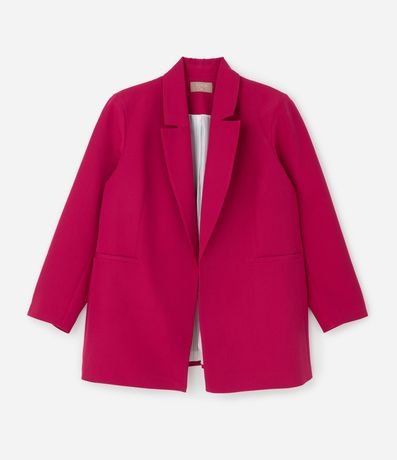 Blazer Alargado Sastre y Sin botones Curve & Plus Size 4