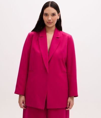 Blazer Alargado Sastre y Sin botones Curve & Plus Size