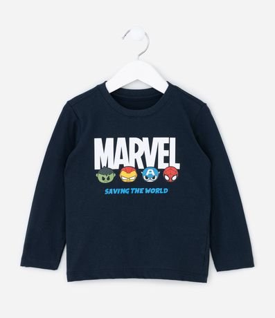 Remera Infantil con Estampado Marvel y Caritas Avengers – Talle 2 a 6 años 1