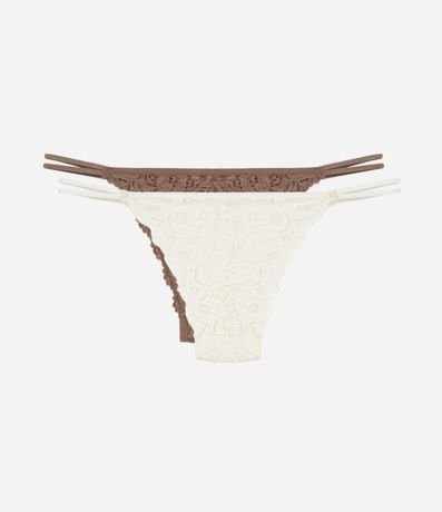 Kit 02 Bombachas Colaless en Encaje Floral 2