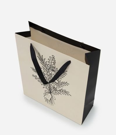 Bolsa de Regalo Mediana con Estampa de Flores 2