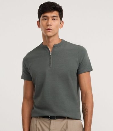 Remera en Algodón Peruano con Cuello Padre