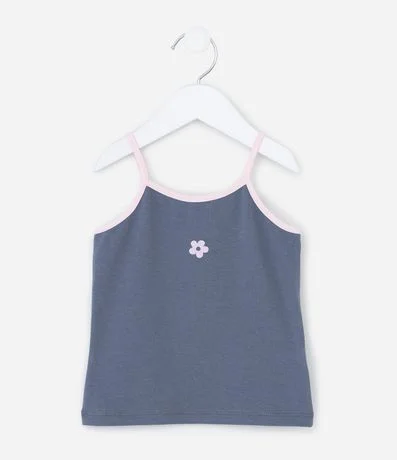 Musculosa Infantil con Estampado flor en el Pecho – Talle 1 a 5/6 años