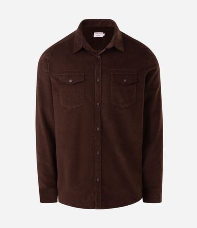 Camisa en Terciopelo con Bolsillos Delanteros 4