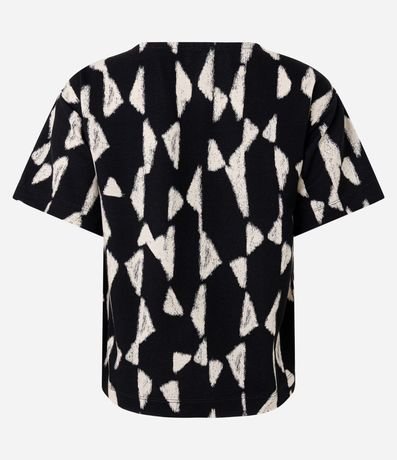 Blusa Manga Corta con Estampado Geométrico 5