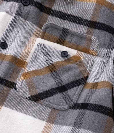 Campera en Franela de Cuadros con Sherpa 9