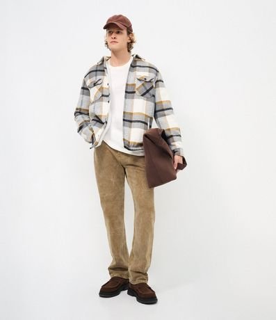 Campera en Franela de Cuadros con Sherpa 2