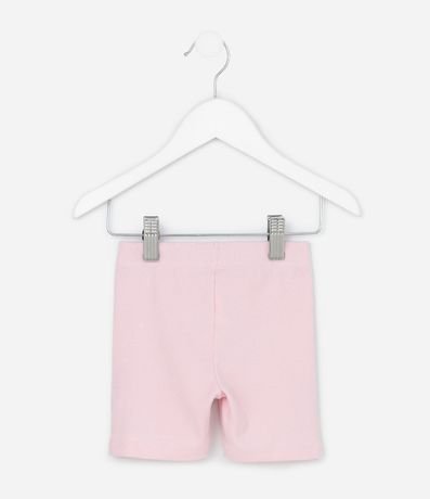 Bermuda Infantil en Rib Ciclista con Silk Floral - Talle 1 A 6 años 2