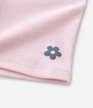 Bermuda Infantil en Rib Ciclista con Silk Floral - Talle 1 A 6 años 5