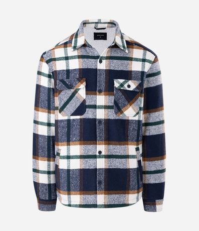 Campera en Franela de Cuadros con Forro Sherpa 4