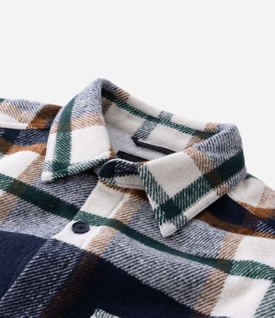 Campera en Franela de Cuadros con Forro Sherpa 8