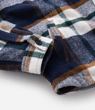 Campera en Franela de Cuadros con Forro Sherpa 9