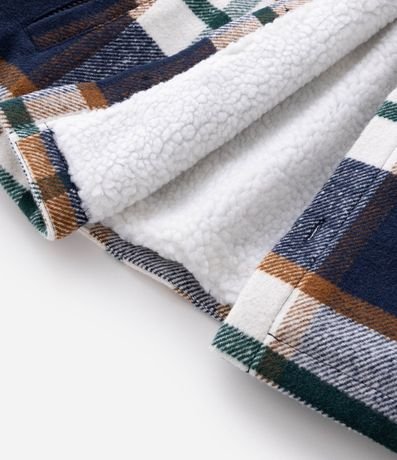 Campera en Franela de Cuadros con Forro Sherpa 10