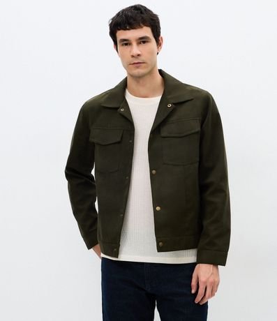 Campera Trucker en Gamuza con Botones 3