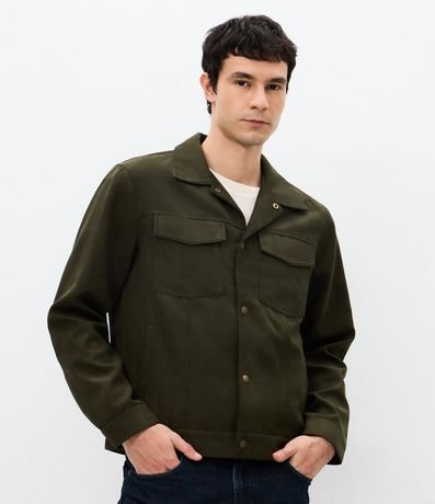 Campera Trucker en Gamuza con Botones 6