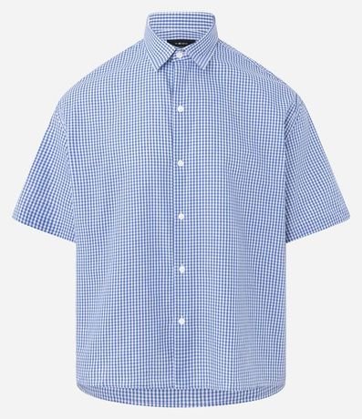 Camisa Regular en Algodón con Estampa de Cuadros 6