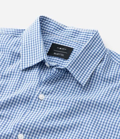 Camisa Regular en Algodón con Estampa de Cuadros 8