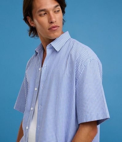 Camisa Regular en Algodón con Estampa de Cuadros 3