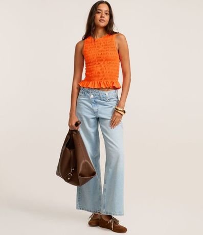 Blusa Musculosa en con Lastex y Volado en la Bajo 2